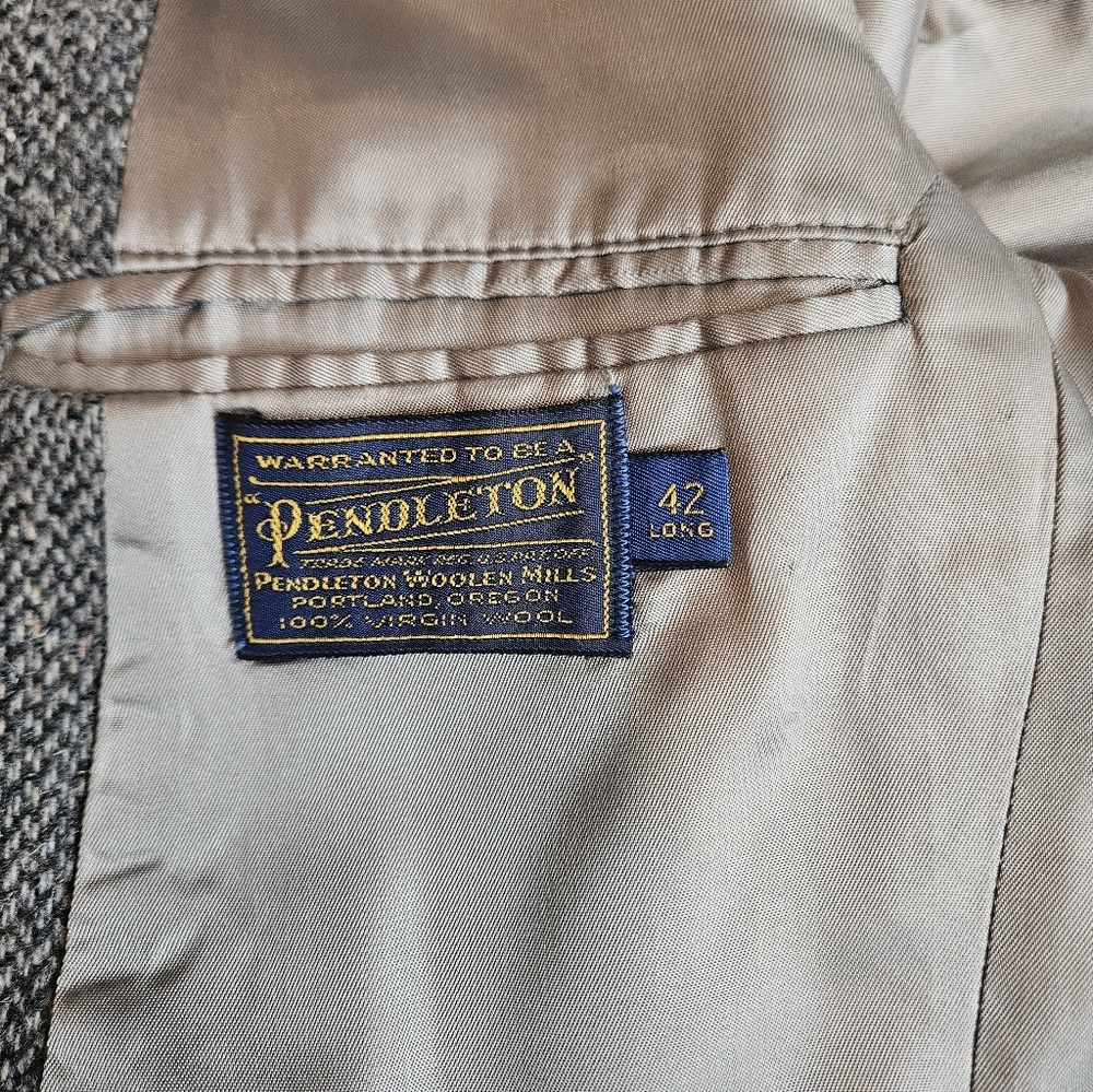 PENDLETON Vintage Western Blazer With Suede Patch Elbows & Shoulder! - Picture 13 of 15